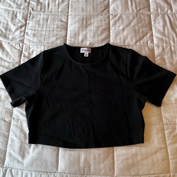 NWOT The Drop Crop Top S Black - Picture 5 of 12